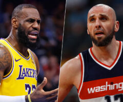LeBron James i Marcin Gortat