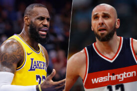 LeBron James i Marcin Gortat