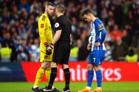 David de Gea na meczu z Brighton