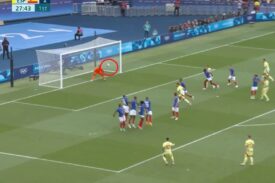 Hiszpania Francja gol z wolnego