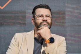Martin Lewandowski na konferencji KSW w Warszawie