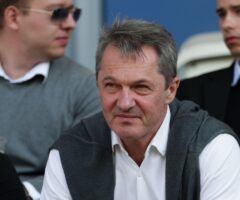 Jacek Zieliński na meczu z Puszczą (Legia)