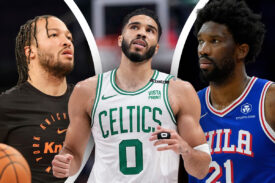 Jalen Brunson, Jayson Tatum i Joel Embiid