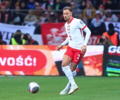 Matty Cash podczas meczu Polska Estonia
