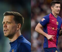 Wojciech Szczęsny i Robert Lewandowski Barca