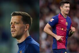Wojciech Szczęsny i Robert Lewandowski Barca