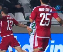 Paweł Wszołek faulowany vs Omonia