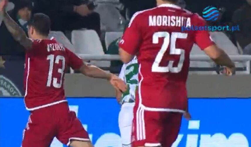 Paweł Wszołek faulowany vs Omonia