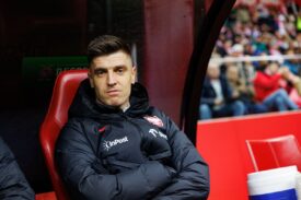 Krzysztof Piatek seen during UEFA Nations League game between national teams of Poland and Scotland at PGE Narodowy