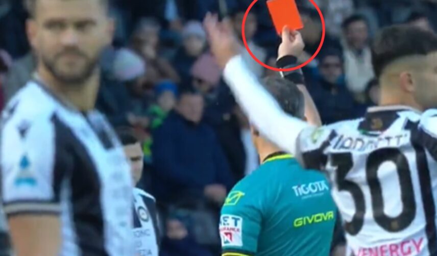 Udinese Bologna czerwona kartka