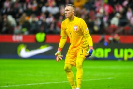 Łukasz Skorupski podczas meczu reprezentacji Polski