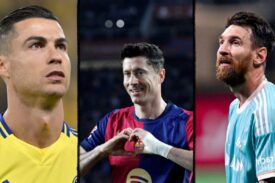 Ronaldo, Lewandowski, Messi
