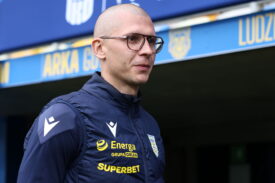 Dawid Szwarga podczas meczu Arki Gdynia w Ekstraklasie