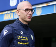 Dawid Szwarga podczas meczu Arki Gdynia w Ekstraklasie