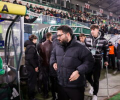 Goncalo Feio podczas meczu Radomiak Radom - Korona Kielce