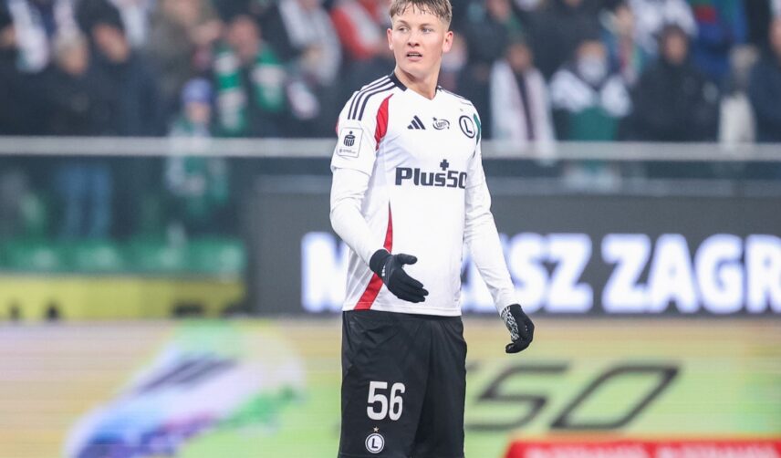 Jan Leszczyński, piłkarz Legii Warszawa, podczas meczu