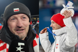 Adam Małysz i Kacper Tomasiak