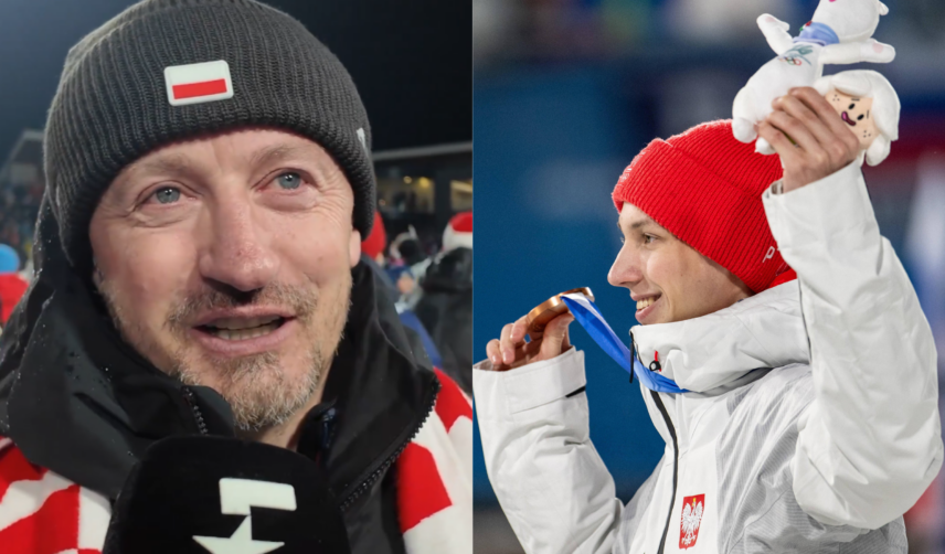Adam Małysz i Kacper Tomasiak