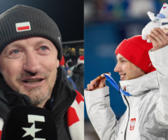 Adam Małysz i Kacper Tomasiak