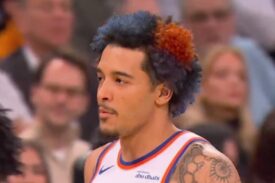 Jeremy Sochan podczas debiutu w New York Knicks