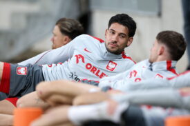 Jakub Moder na treningu