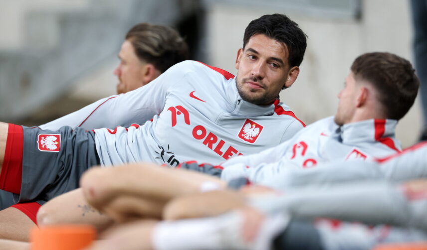 Jakub Moder na treningu