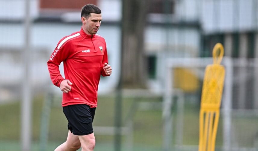 Jakub Świerczok na&nbsp;treningu GKS-u Tychy