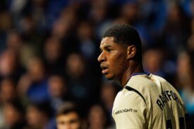 Marcus Rashford w meczu z Realem Oviedo