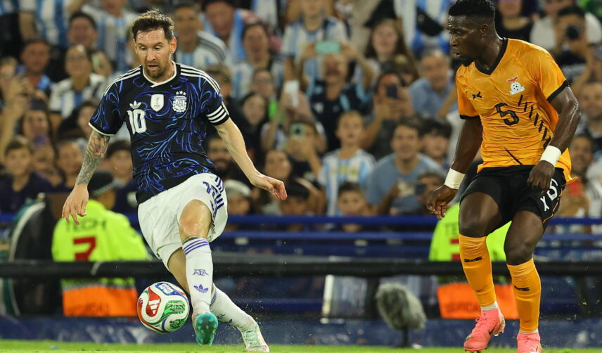Messi w meczu Argentyna - Zambia