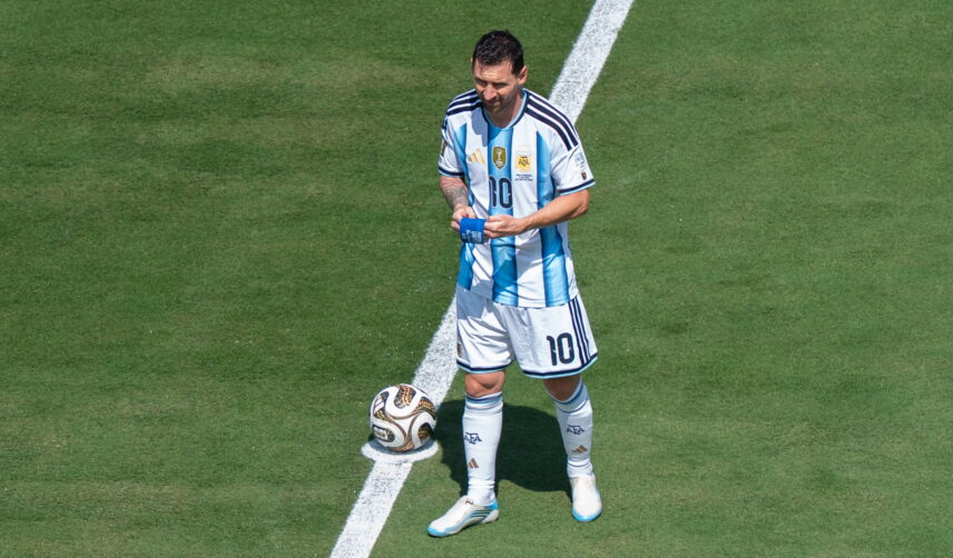 Leo Messi podczas finału Hiszpania - Argentyna