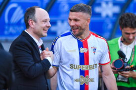 Bartłomiej Gabryś i Lukas Podolski