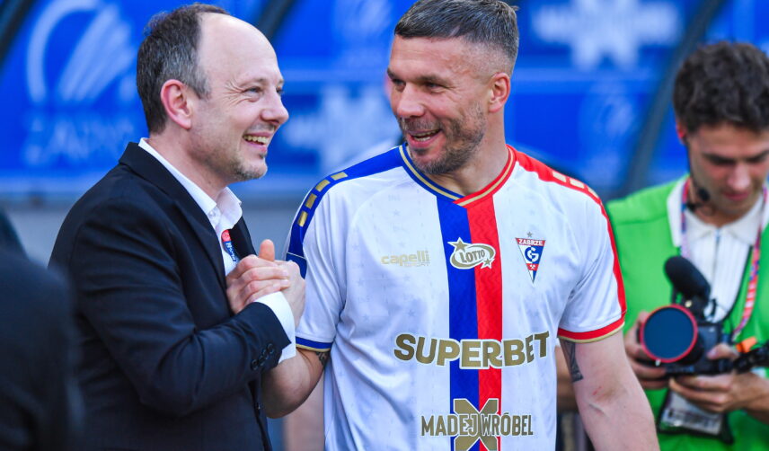 Bartłomiej Gabryś i Lukas Podolski