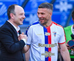 Bartłomiej Gabryś i Lukas Podolski