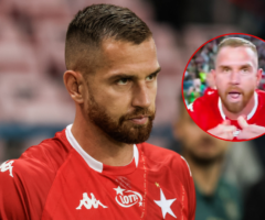Alan Uryga cieszynka Jordiego Sancheza