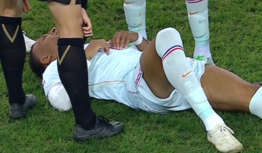 Kylian Mbappe kontuzja